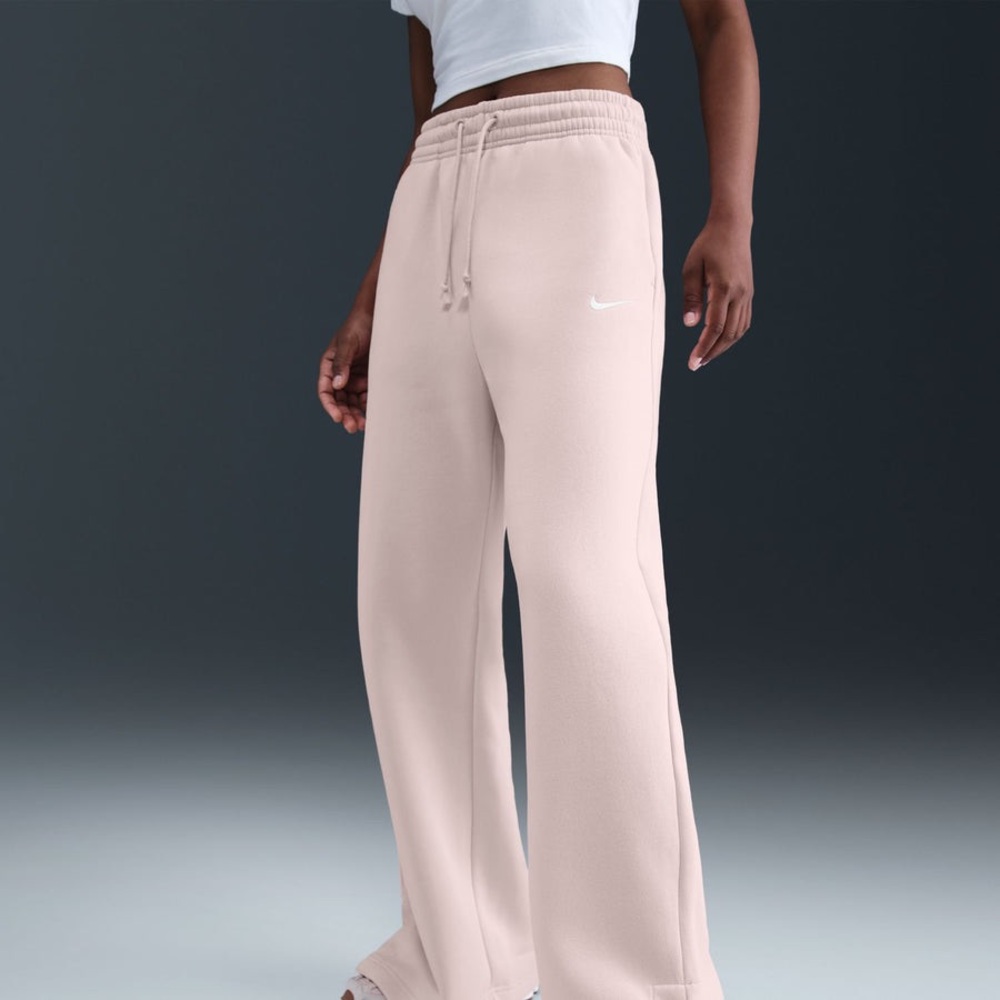 Nike Phoenix Fleece Wide Leg Soft Pink Sweatpants Women’s Small - Picture 2 of 13